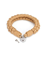 Liebe Seele Shibari Rope Collar obroża BDSM z kłódką