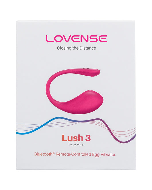 Opakowanie produktu Lovense Lush 3, przedstawiające jego luksusowy design i podstawowe informacje o produkcie.