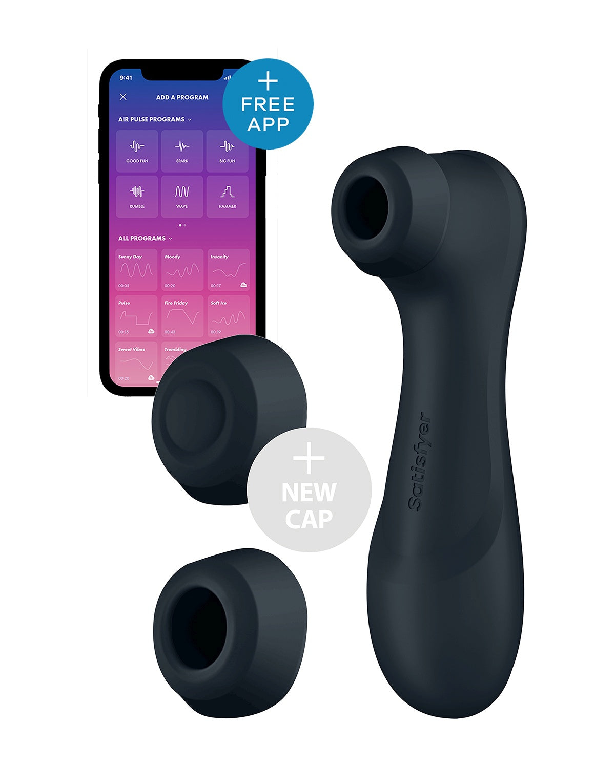 Luksusowy stymulator łechtaczki z aplikacją i technologią Liquid Air Satisfyer Pro 2 Generation 3 Bluetooth Black