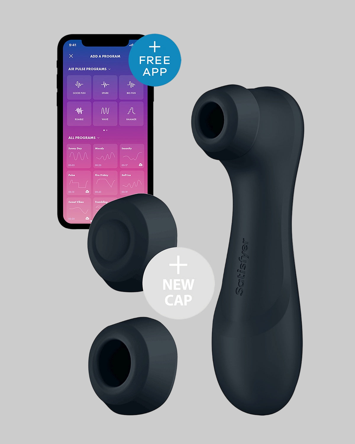 Luksusowy stymulator łechtaczki z aplikacją i technologią Liquid Air Satisfyer Pro 2 Generation 3 Bluetooth Black