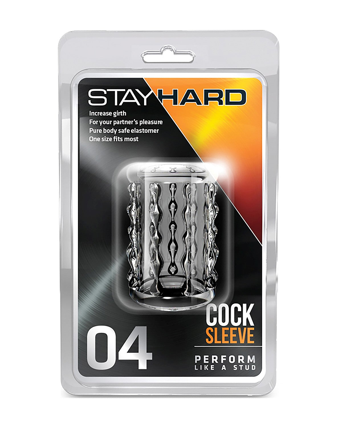 Nakładka na penisa Stay Hard 04 z teksturą łez rozkoszy w oryginalnym opakowaniu producenta Blush.