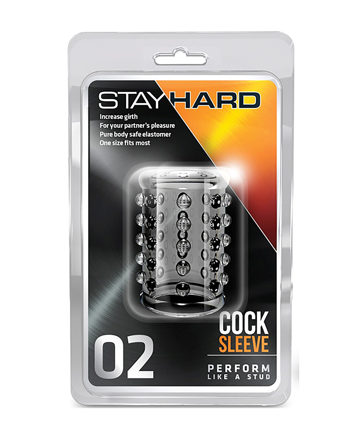 Erotyczna nakładka na penisa Stay Hard 02 w oryginalnym opakowaniu producenta Blush.