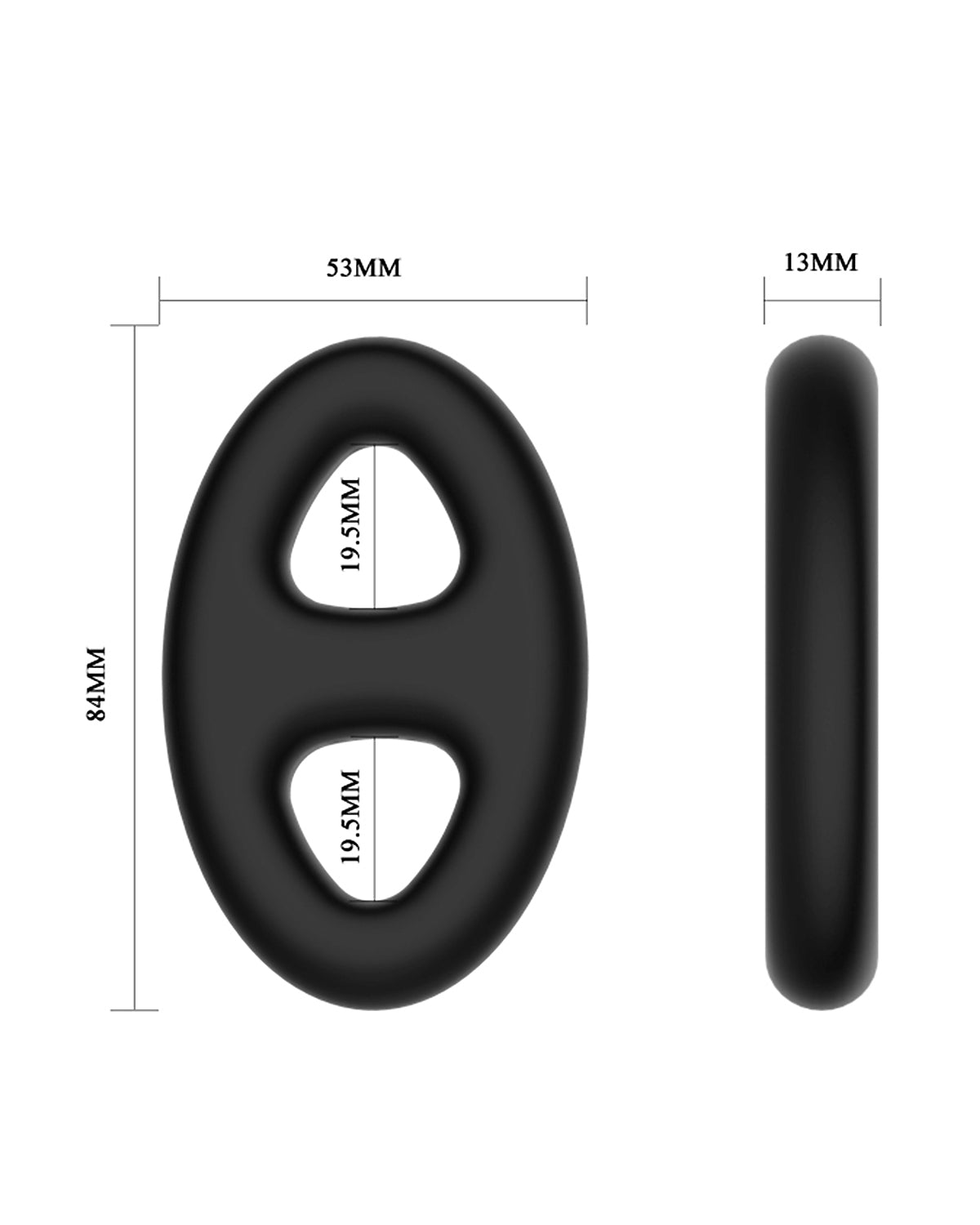 Pierścień erekcyjny na penisa i jądra z medycznego silikonu Crazy Bull Double Silicone Ring