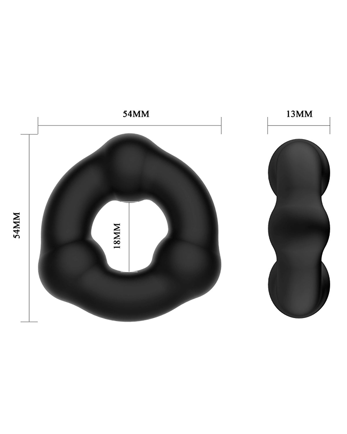 Pierścień erekcyjny z wypustkami z miękkiego silikonu Crazy Bull Soft Nodule Ring