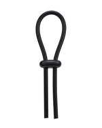 Regulowany silikonowy pierścień erekcyjny Doc Johnson Lasso Double Lock Black
