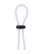 Regulowany silikonowy pierścień erekcyjny Doc Johnson Lasso Double Lock Transparent