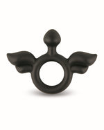 Silikonowy ring erekcyjny z designem anioła Rooster Jeliel Angel Design Cock Ring - czarny