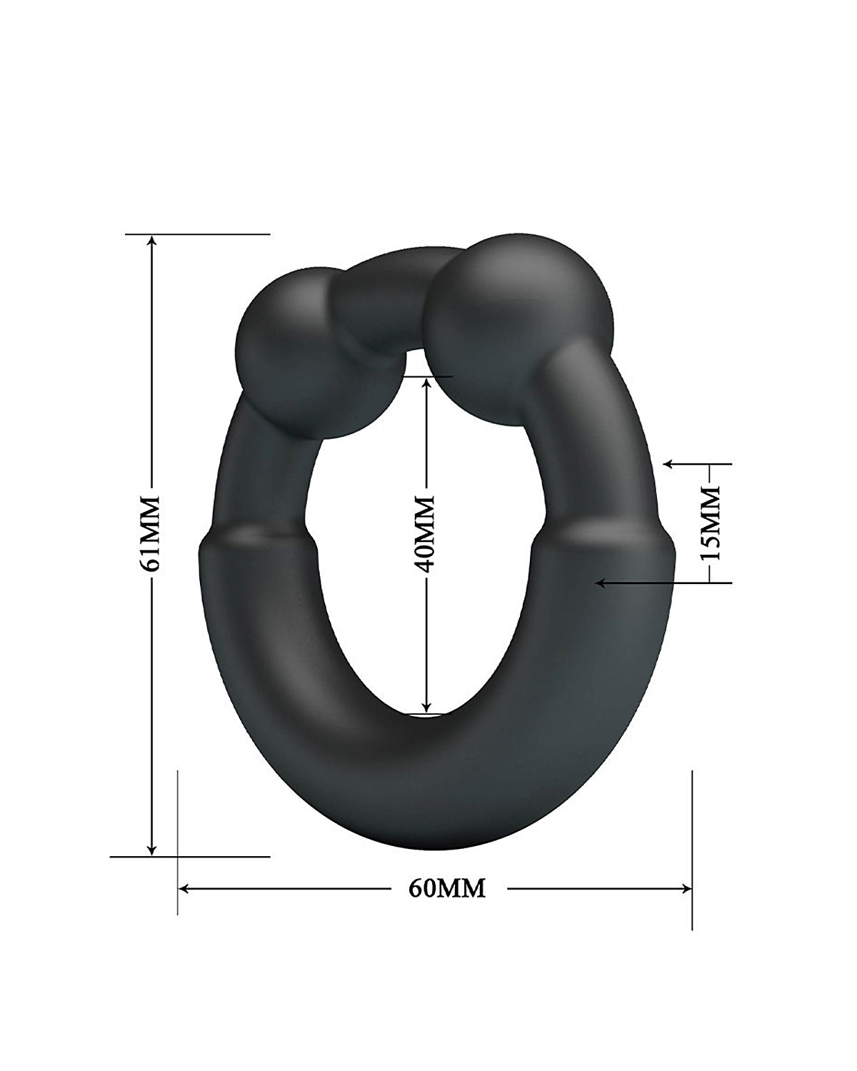 Silikonowymi pierścień erekcyjny z kulkami Crazy Bull Meco Cock Ring