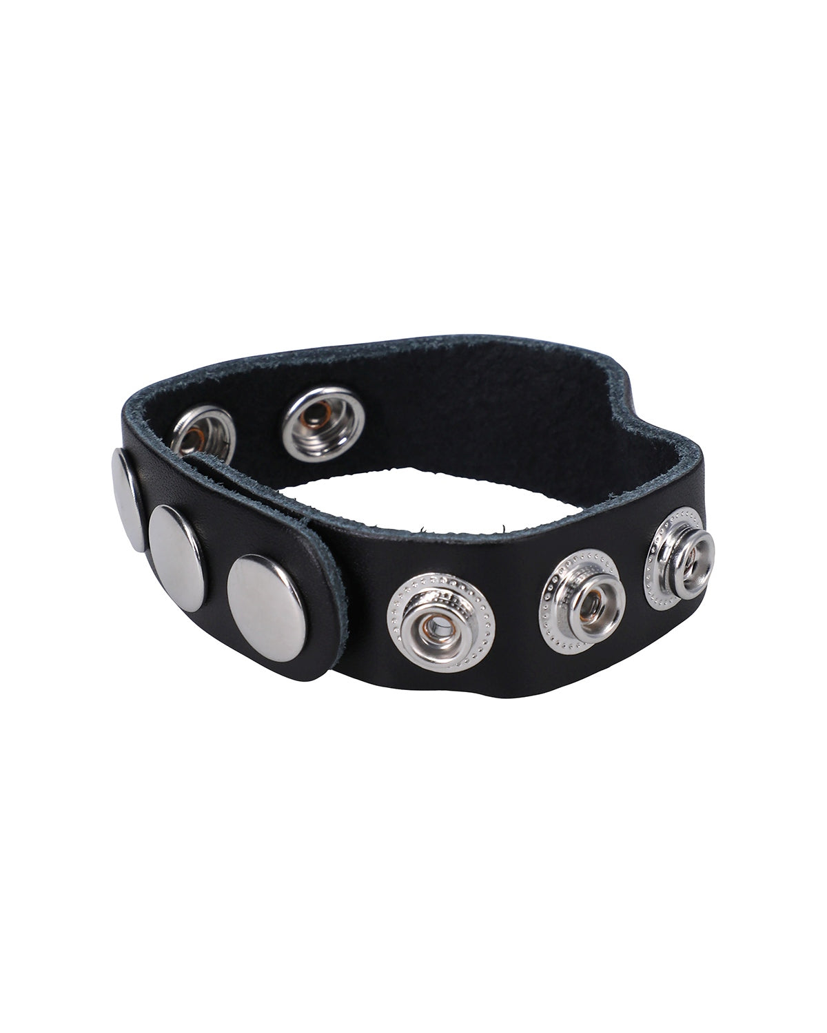 Skórzany pierścień erekcyjny z regulacją Doc Johnson The Leather 5 Snap