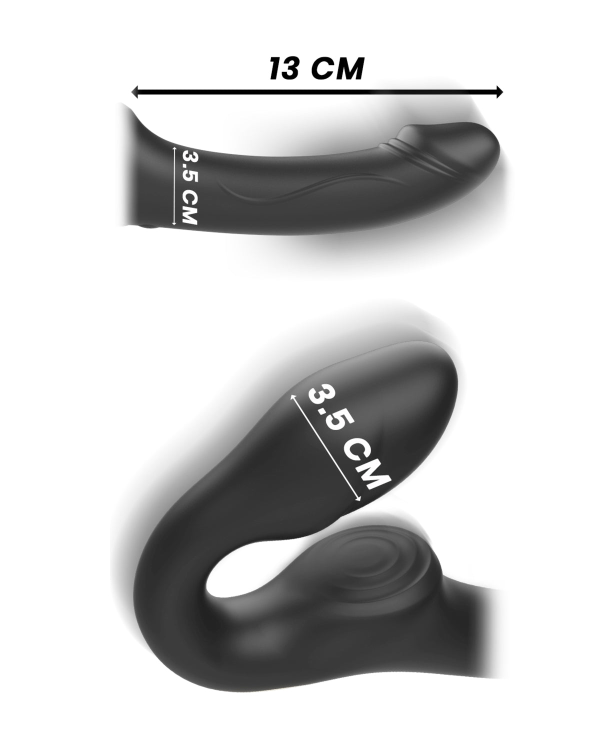 Ibiza Tri Stim Harmony strap on z potrójną stymulacją i pulsacją sterowany pilotem