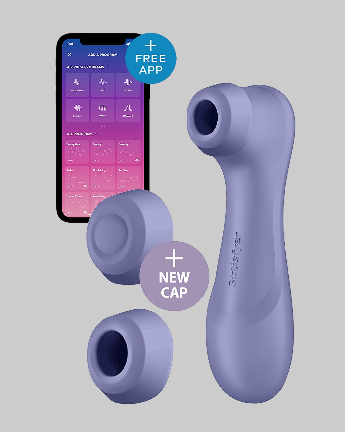 Stymulator łechtaczki z technologią Liquid Air, wibracjami i aplikacją Bluetooth Satisfyer Pro 2 Generation 3 Bluetooth Lilac