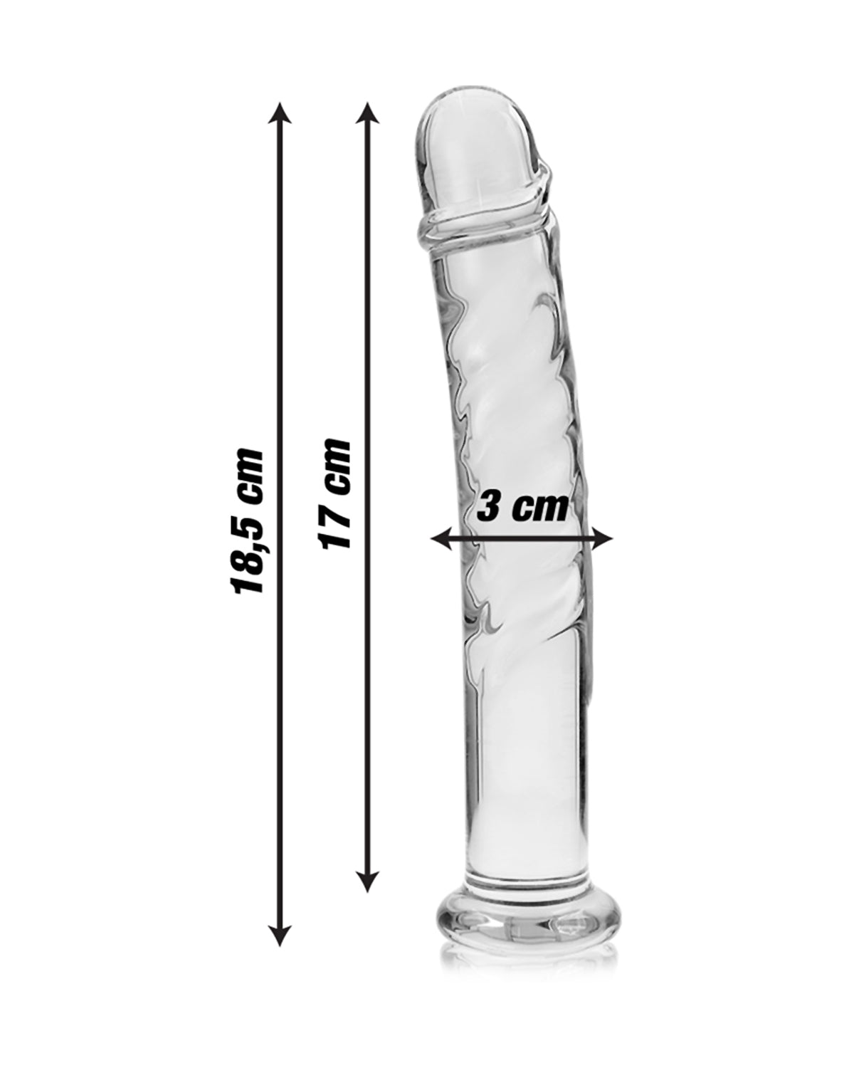 Nebula by Ibiza Model 16 szklane dildo 18.5 cm x 3 cm
