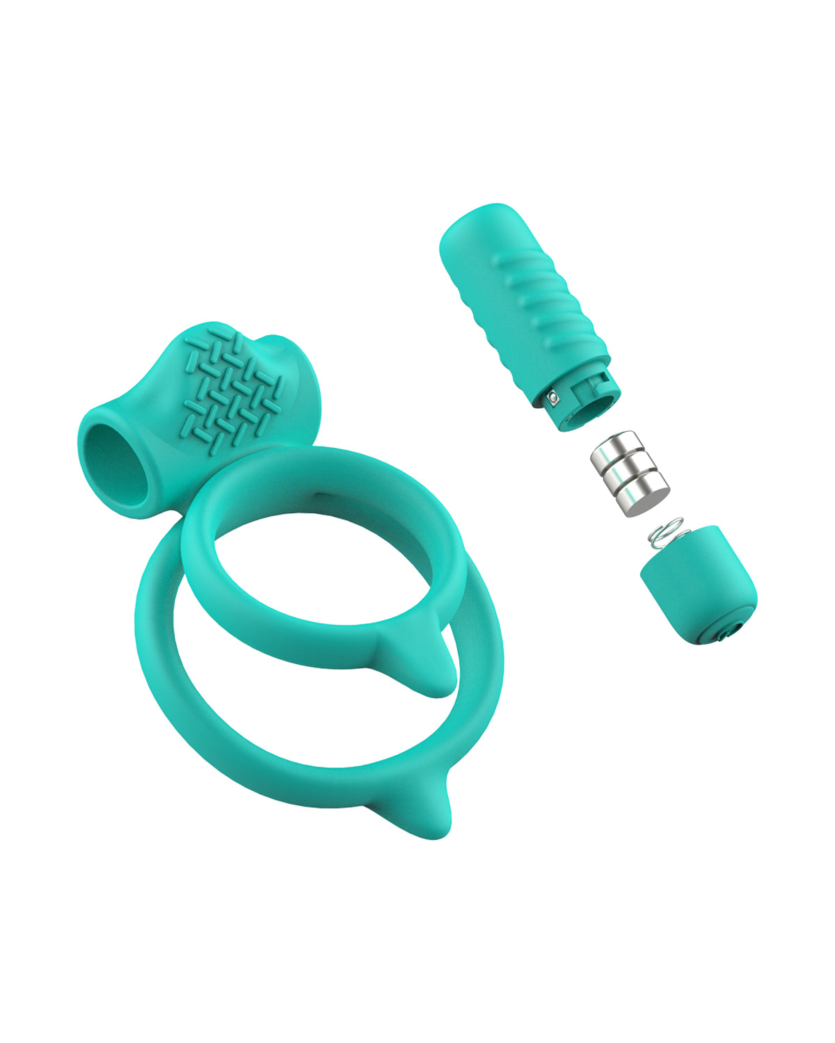 B Swish Bcharmed Basic podwójny wibrujący pierścień erekcyjny zielony