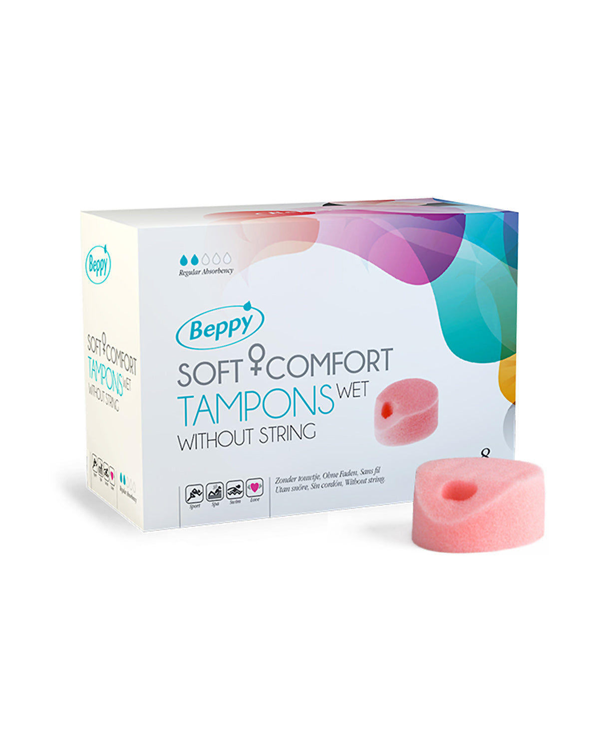BEPPY Soft Tampons nawilżane tampony bez sznurka 8 sztuk