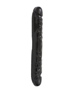 Doc Johnson Jr. Veined Double Header dwustronne dildo czarne 30 cm