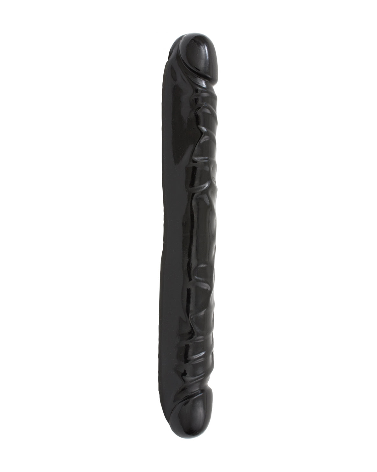 Doc Johnson Jr. Veined Double Header dwustronne dildo czarne 30 cm