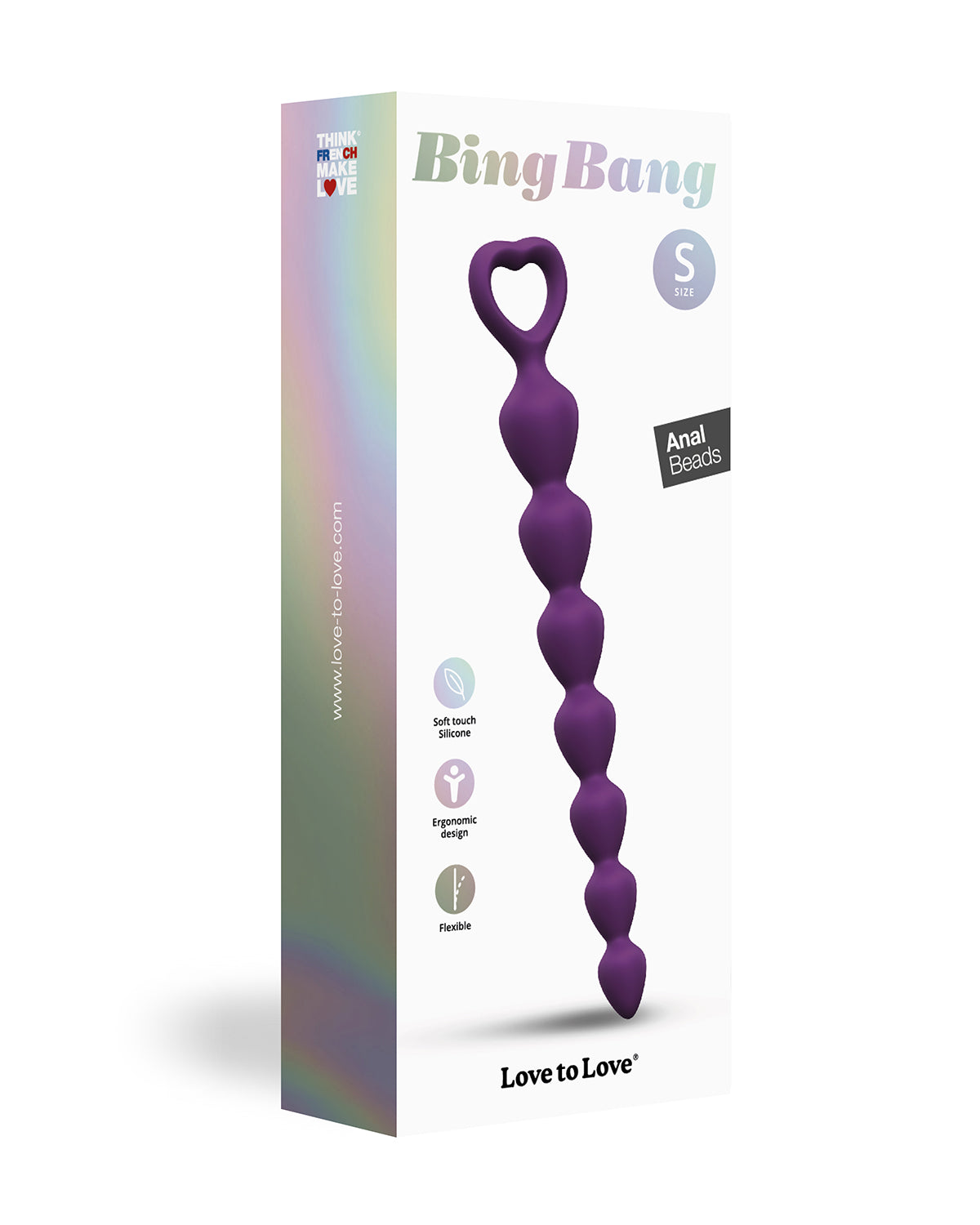 Love to Love Bing Bang koraliki analne fioletowe rozmiar S