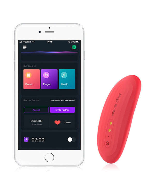 Magic Motion Nyx Smart Panty Vibrator wibrująca wkładka do majtek z aplikacją na telefon czerwona