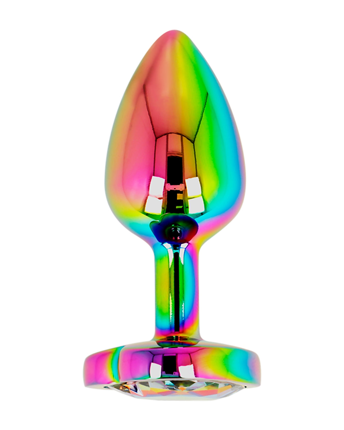 Metalowy korek analny z motywem serca rozmiar S Iridescent Heart