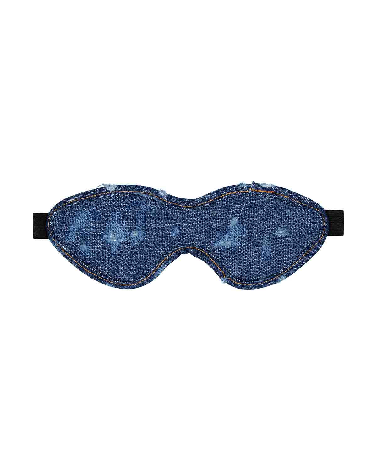 Ouch! Denim Eye Mask dżinsowa opaska na oczy niebieska