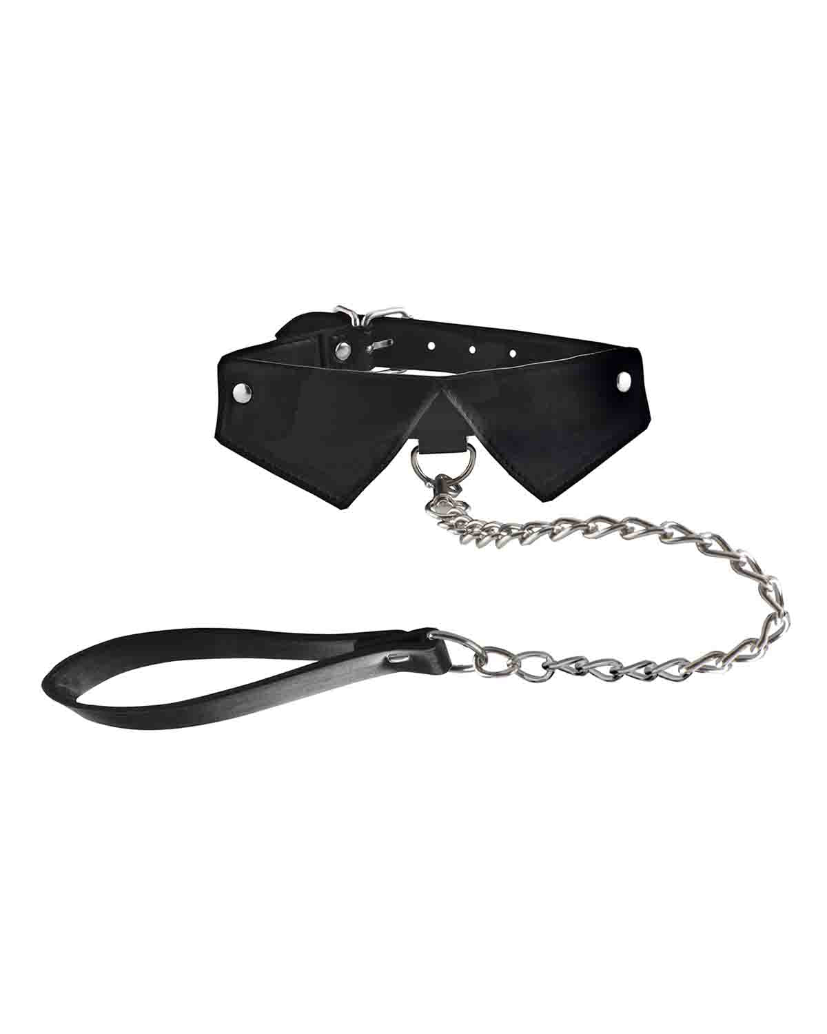 Ouch! Exclusive Collar & Leash obroża erotyczna ze smyczą czarna