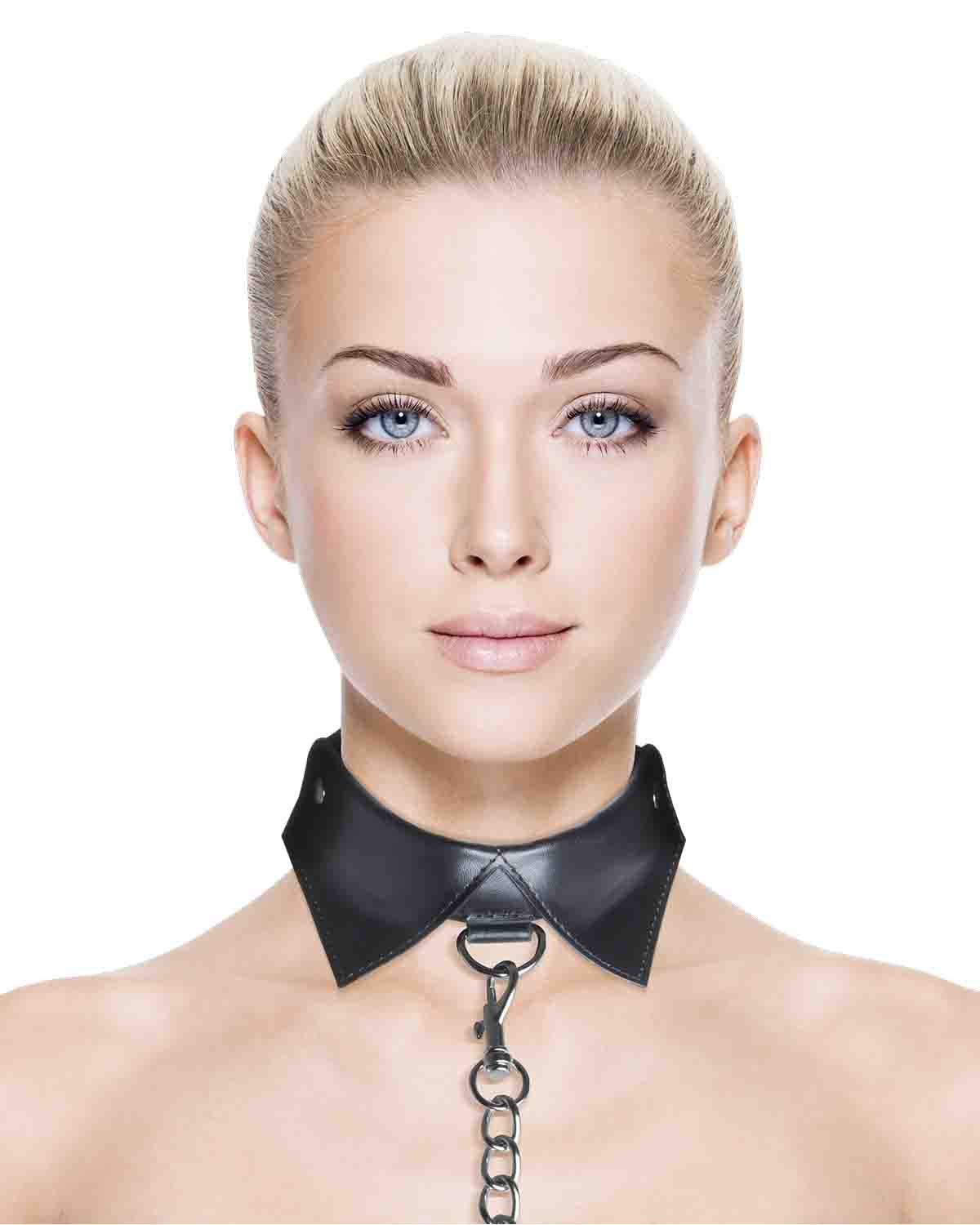 Ouch! Exclusive Collar & Leash obroża erotyczna ze smyczą czarna