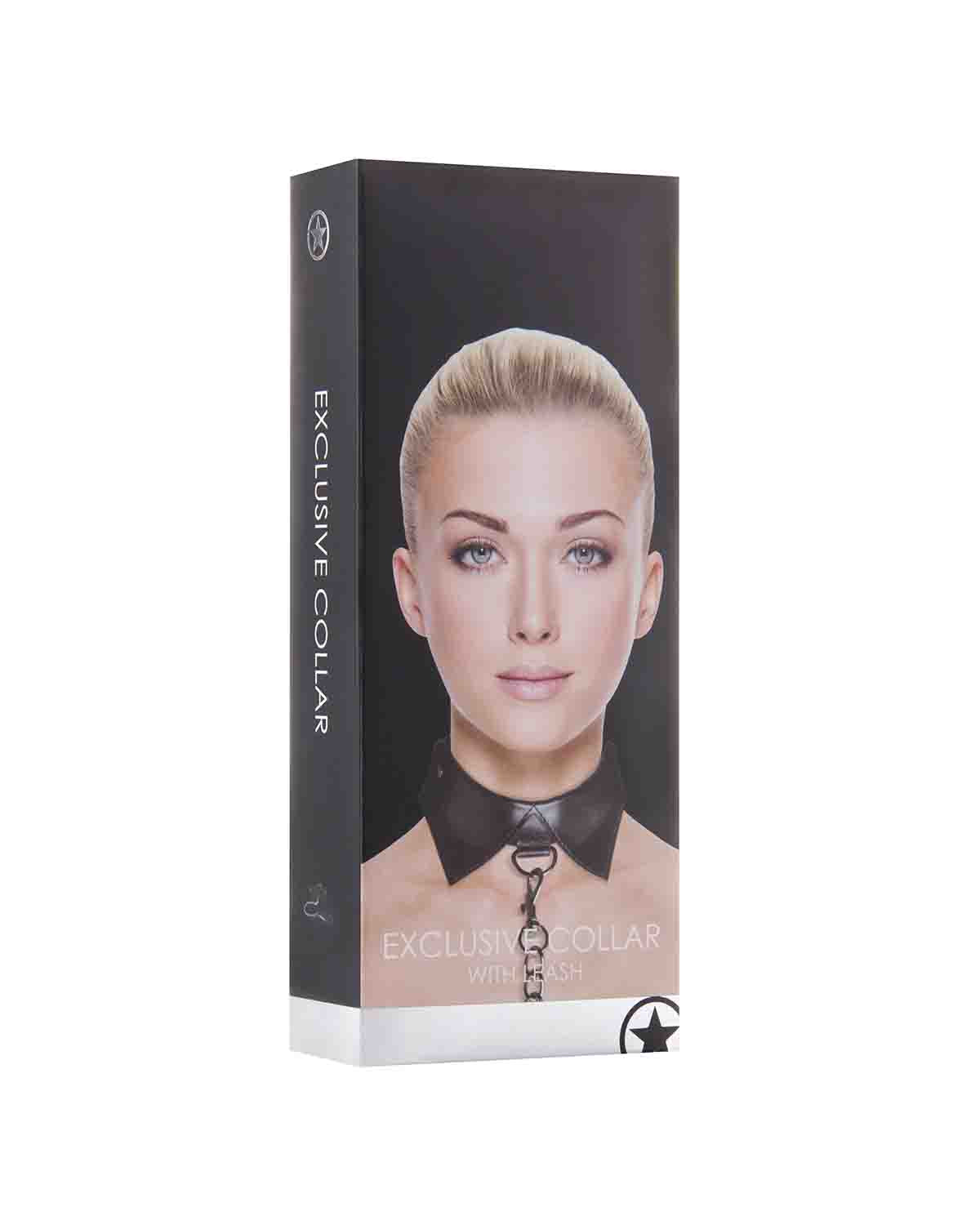 Ouch! Exclusive Collar & Leash obroża erotyczna ze smyczą czarna