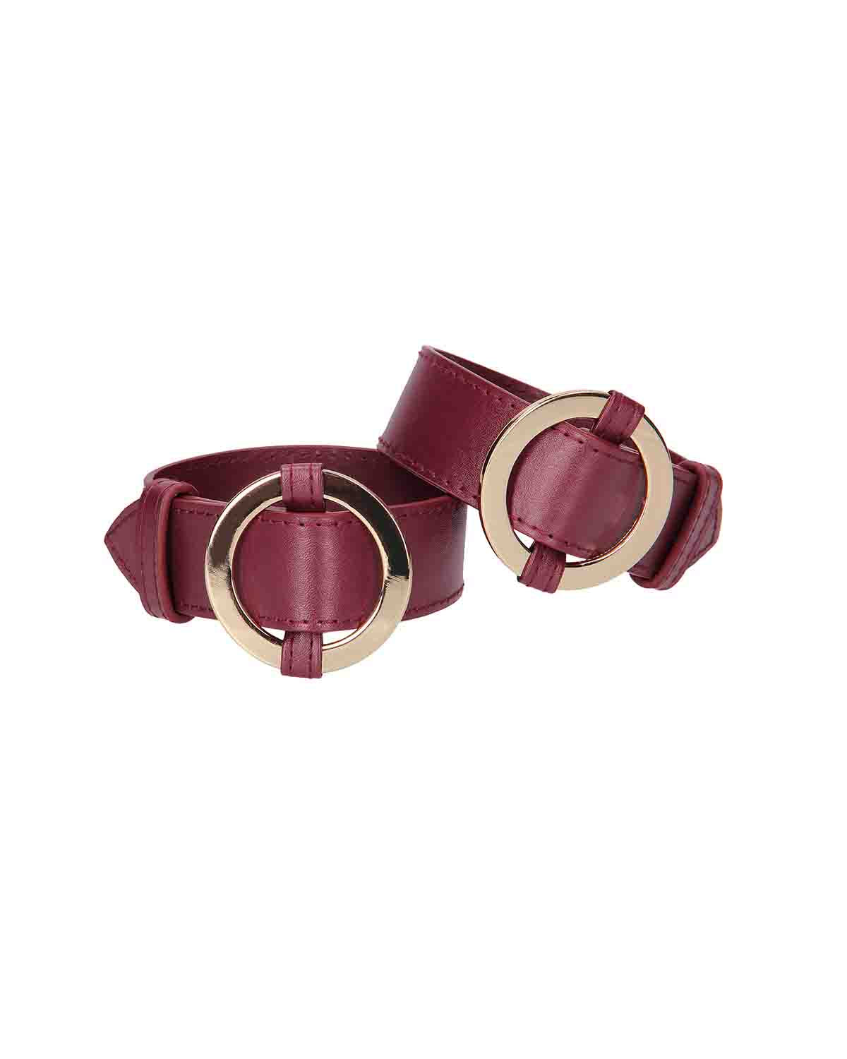 Ouch! Halo Wrist & Ankle Cuffs kajdanki na ręce bordowe
