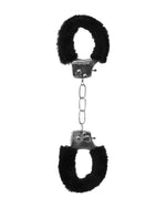 Ouch! Handcuffs Furry kajdanki z futerkiem na ręce czarne
