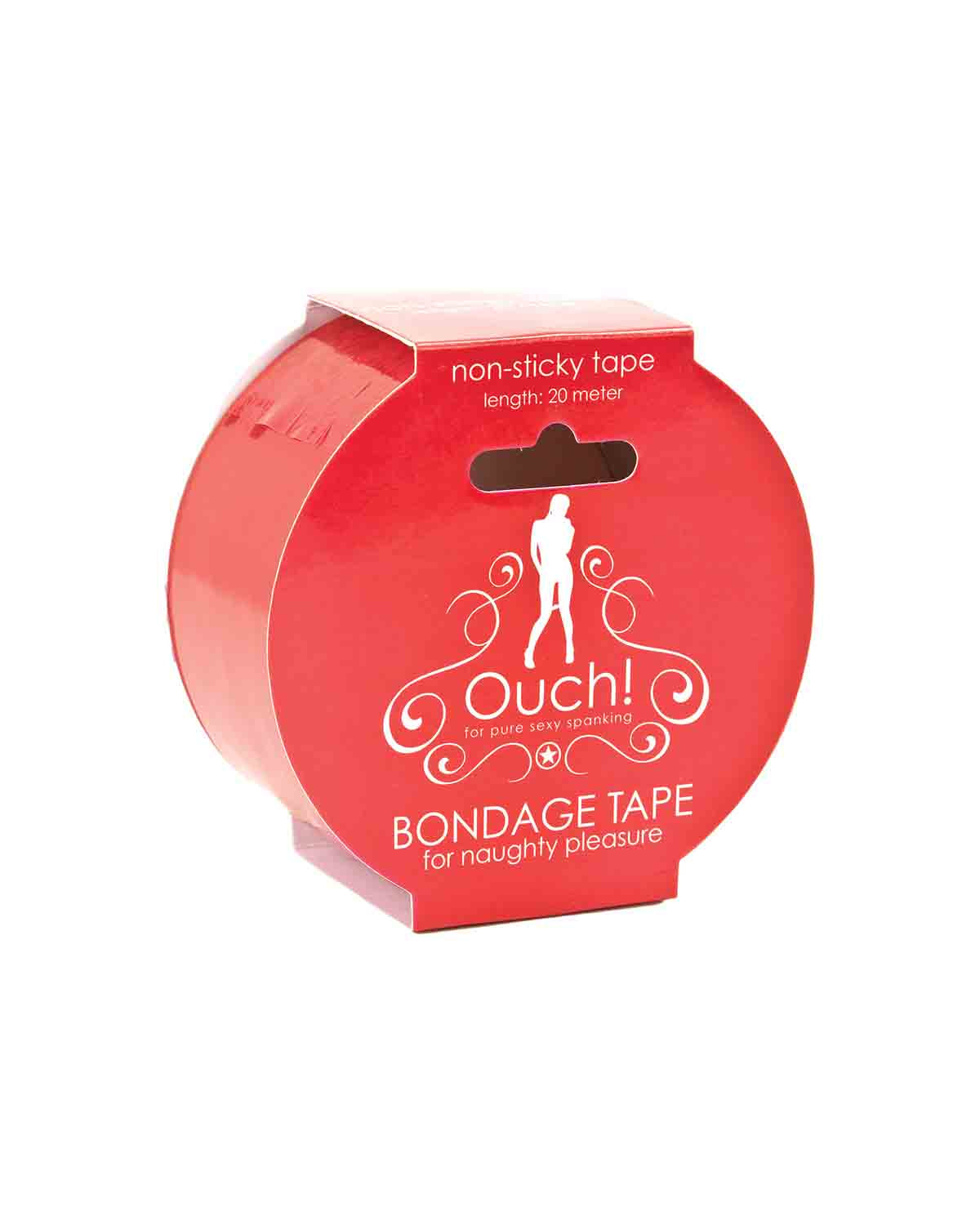 Ouch! Non Sticky Bondage Tape taśma do krępowania czerwona