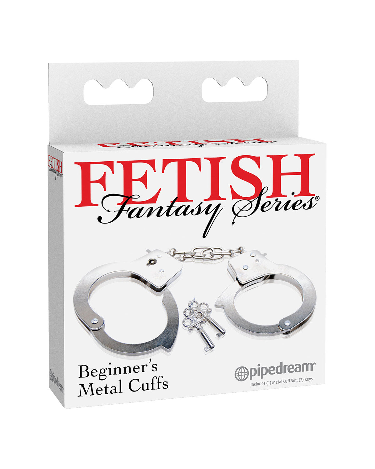 Pipedream Beginner's Metal Cuffs metalowe kajdanki dla początkujących srebrne