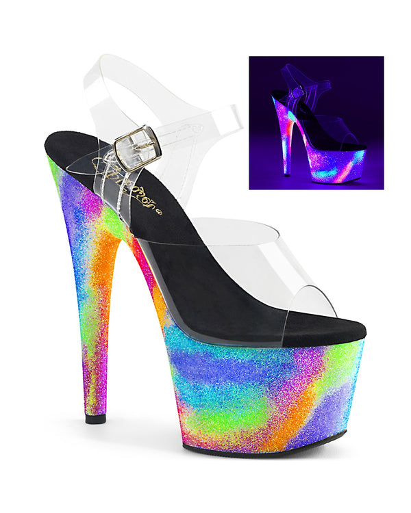 Sandały na platformie Adore-708GXY Clr/Neon Galaxy Glitter