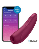 Satisfyer Curvy 1+ Bezdotykowy Stymulator Łechtaczki z Aplikacją na Smartfona - Bordowy