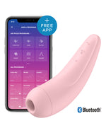 Satisfyer Curvy 2+ Bezdotykowy Stymulator Łechtaczki z Aplikacją na Smartfona - Różowy