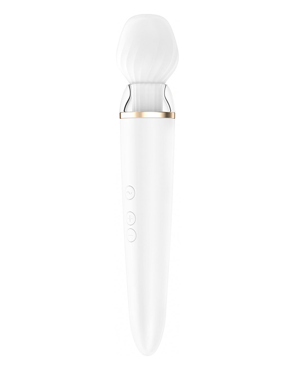 Satisfyer Double Wand-er masażer do ciała z wymiennymi nakładkami i aplikacją na smartfona biały
