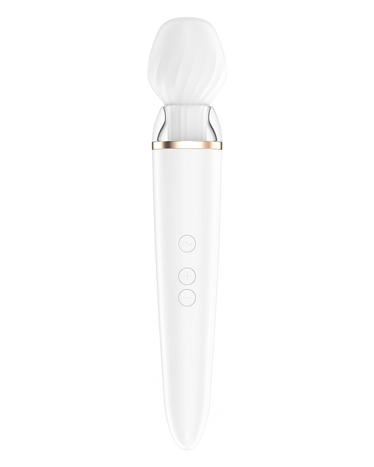 Satisfyer Double Wand-er masażer do ciała z wymiennymi nakładkami i aplikacją na smartfona biały