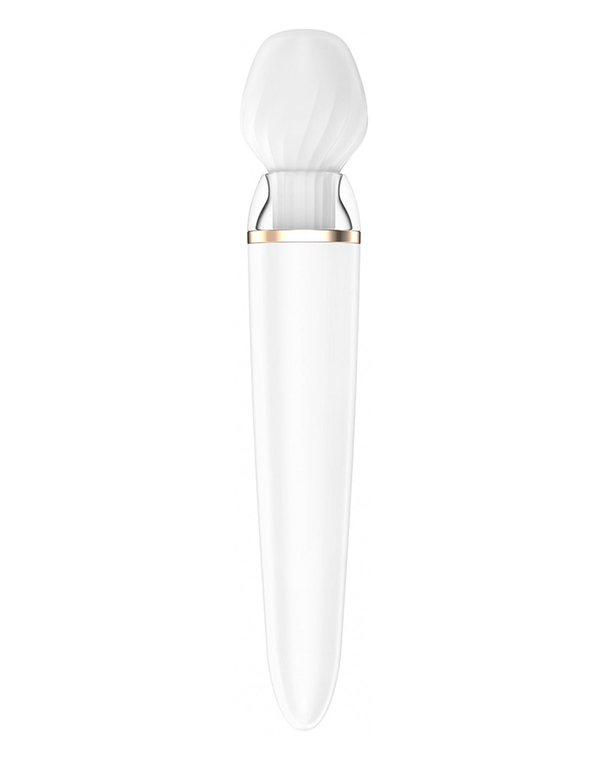 Satisfyer Double Wand-er masażer do ciała z wymiennymi nakładkami i aplikacją na smartfona biały