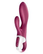 Satisfyer Heated Affair wibrator króliczek z aplikacją na smartfona bordowy