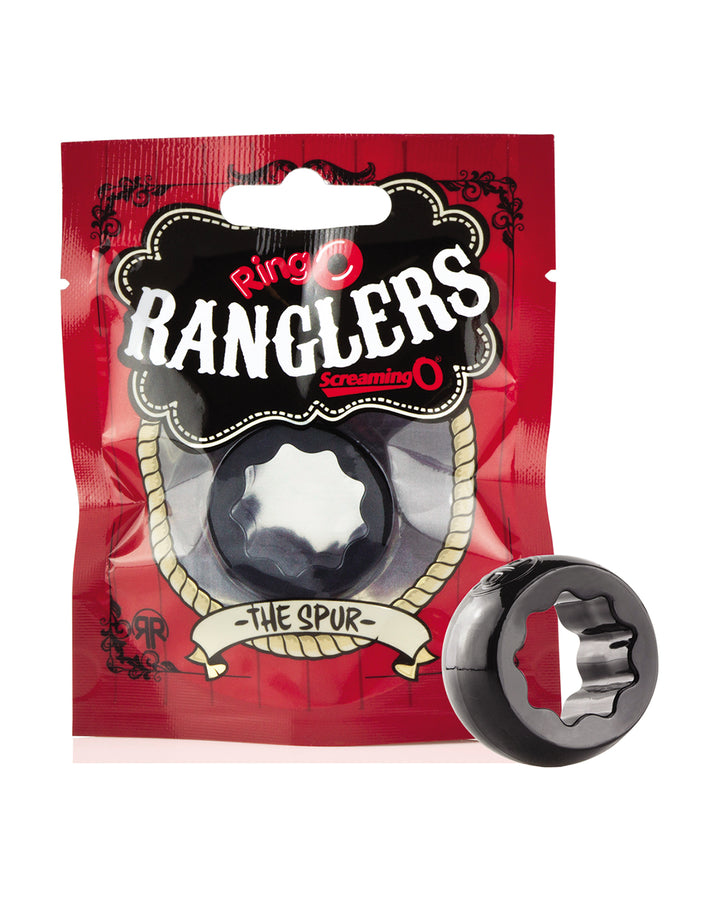 Screaming O RingO Ranglers Spur pierścień erekcyjny na penisa czarny