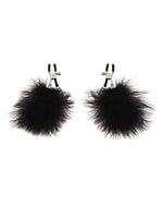 Sex & Mischief Feathered Nipple Clamps zaciski na sutki z piórkami czarne