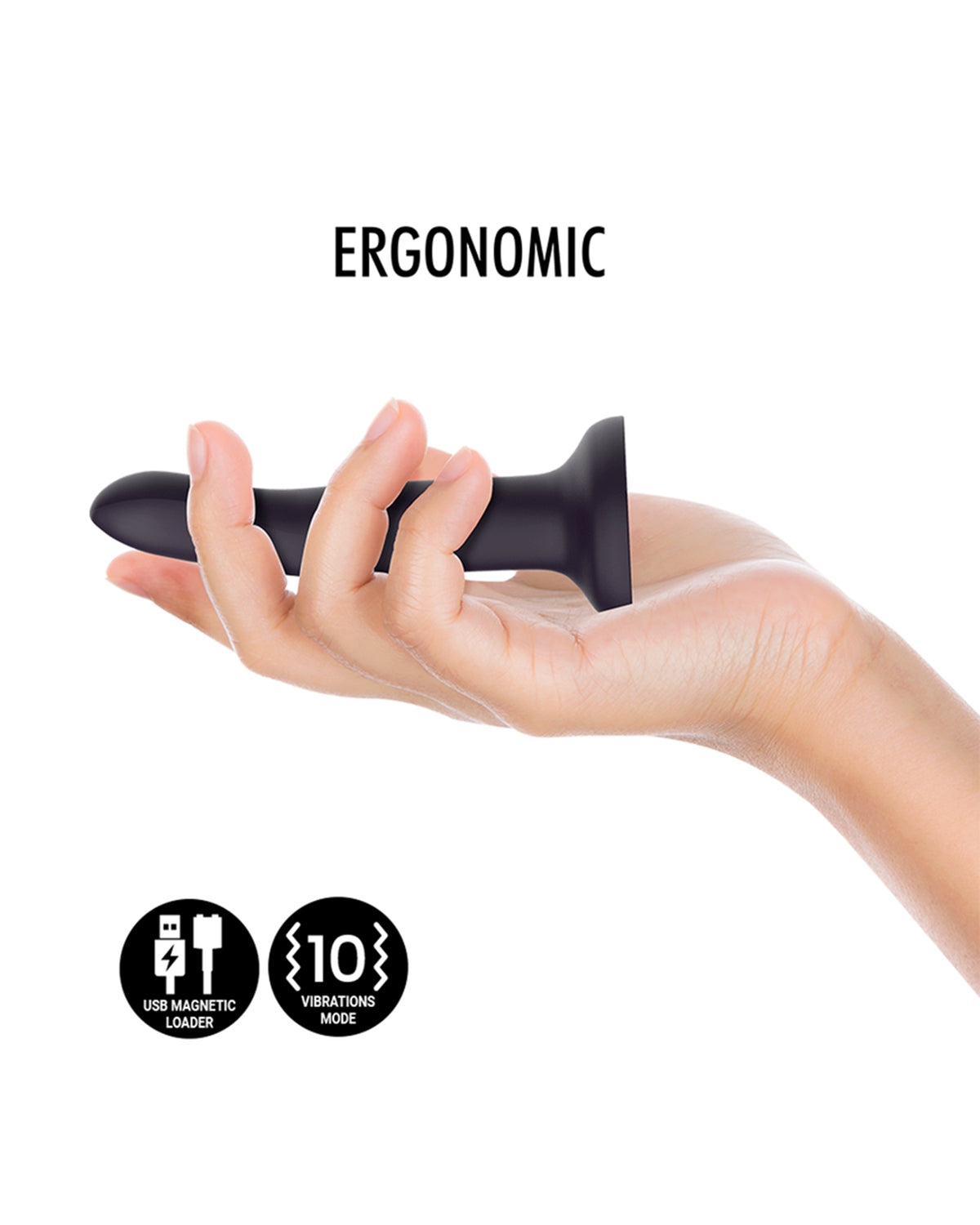 Silikonowe dildo z wibracjami i przyssawką rozmiar 14 cm x 2.5 cm Duman Mystic