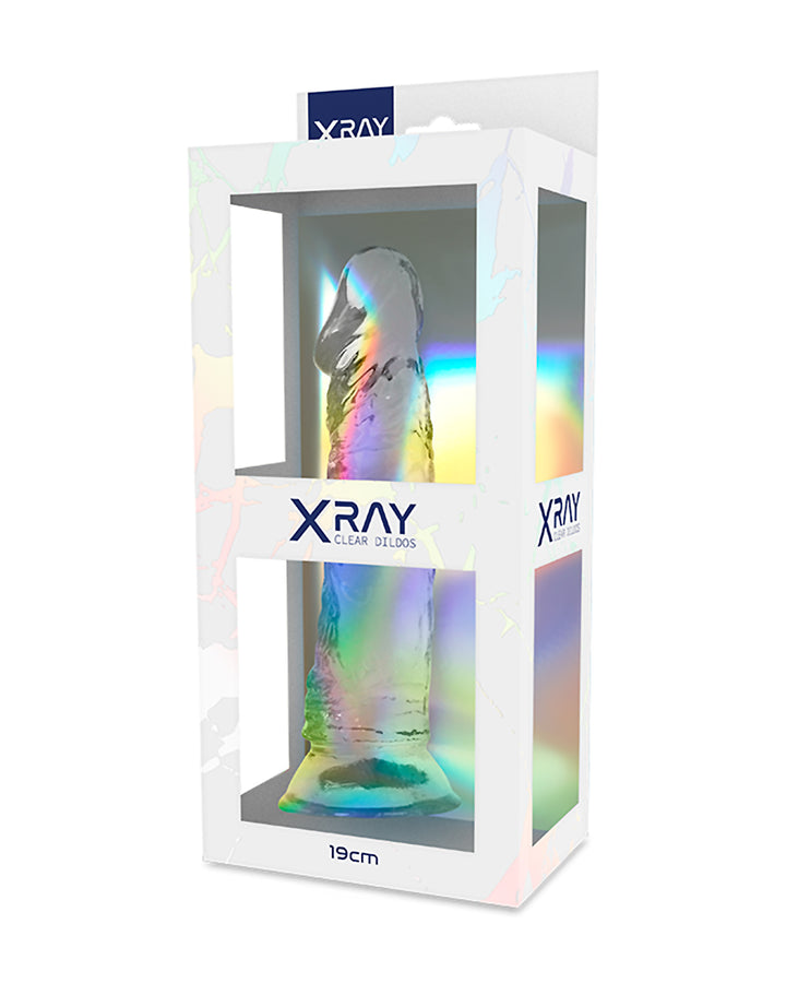 XRAY Clear Cock with Balls transparentne dildo 19 cm x 4 cm