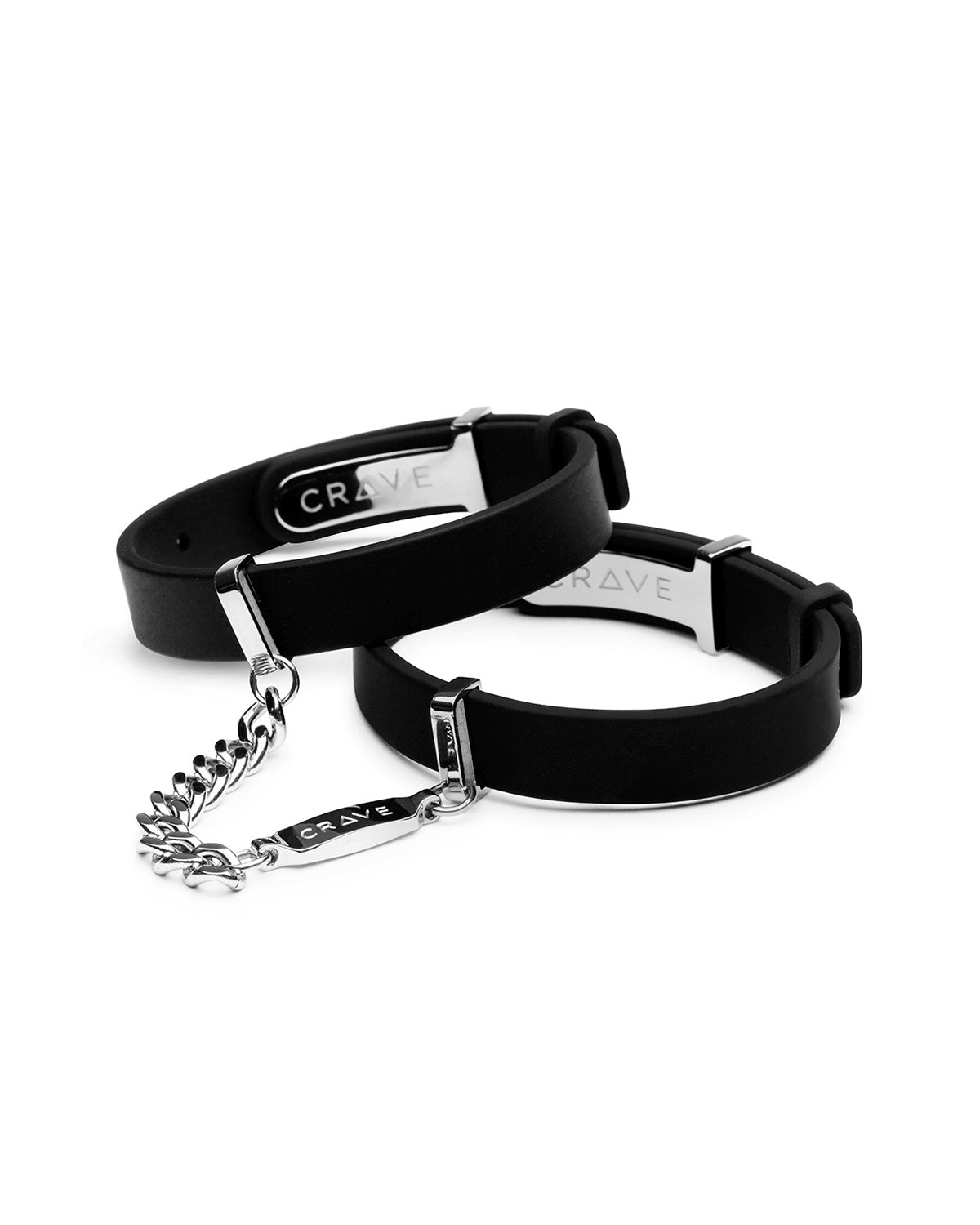 Crave ID Cuffs 2w1 luksusowe bransoletki i kajdanki do lekkiego bondage czarne