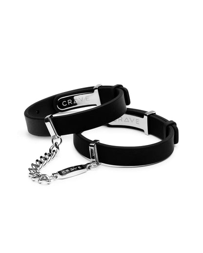 Crave ID Cuffs 2w1 luksusowe bransoletki i kajdanki do lekkiego bondage czarne