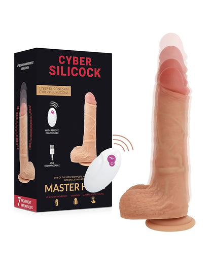 Cyber Silicock Master Huck realistyczne dildo z pilotem zdalnego sterowania i ruchem góra-dół