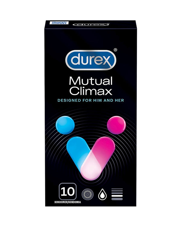 Durex Mutual Climax stymulujące prezerwatywy z żelem opóźniającym wytrysk 10 sztuk