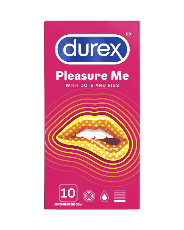 Durex Pleasure Me prezerwatywy z prążkami i wypustkami 10 sztuk