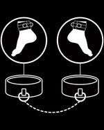 Fetish Submissive Ankle Vegan Leather kajdanki na nogi z wegańskiej skóry, czarne