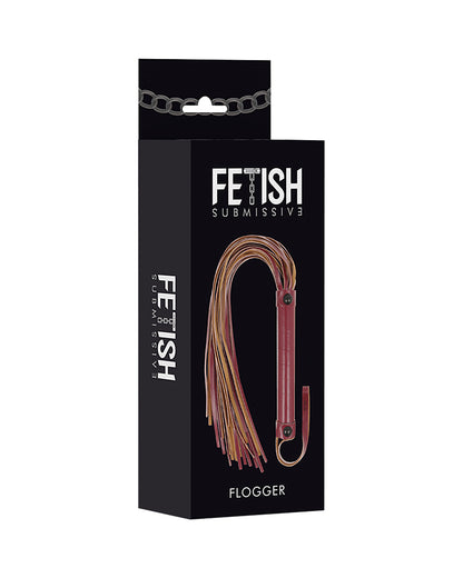 Fetish Submissive Flogger Vegan Leather pejcz z wegańskiej skóry, czerwony