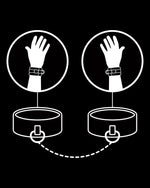 Fetish Submissive Handcuffs Vegan Leather kajdanki na ręce z wegańskiej skóry, czarne